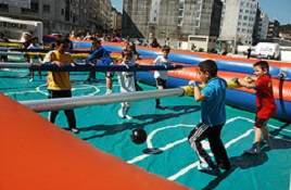 Human Table Football in Barcelona