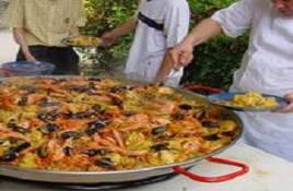 Paella cooking in Barcelona