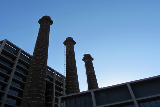 Factory chimneys in Barcelona